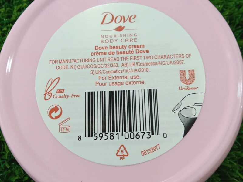 Dove nourishing body care and beauty cream